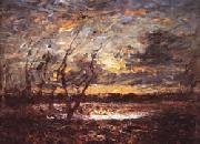 Francois-Auguste Ravier Landscape near Cremieu oil painting on canvas